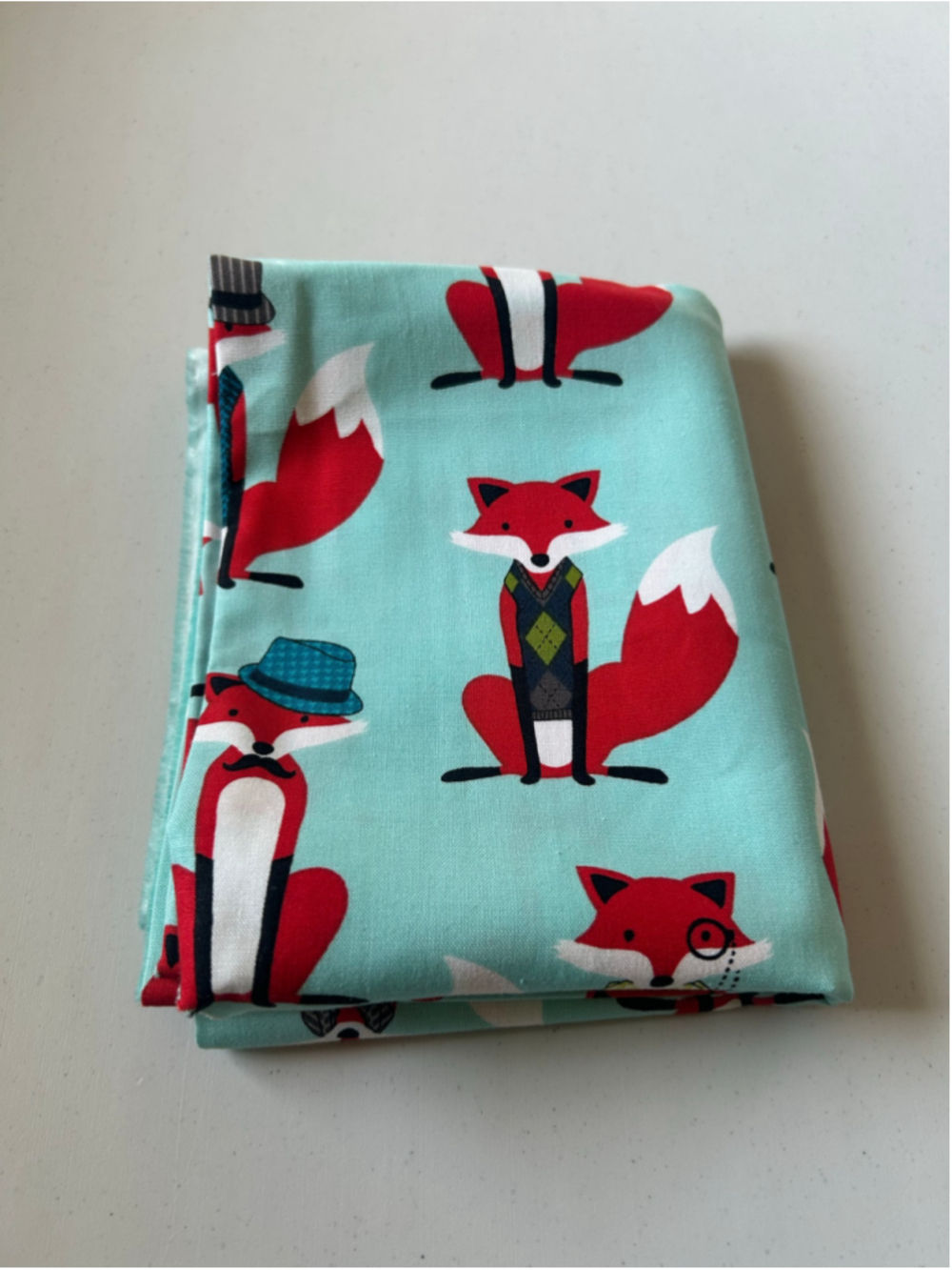 🔥3 for $40🔥 Fabric: 34” Dapper Fox Pattern Cotton Fabric